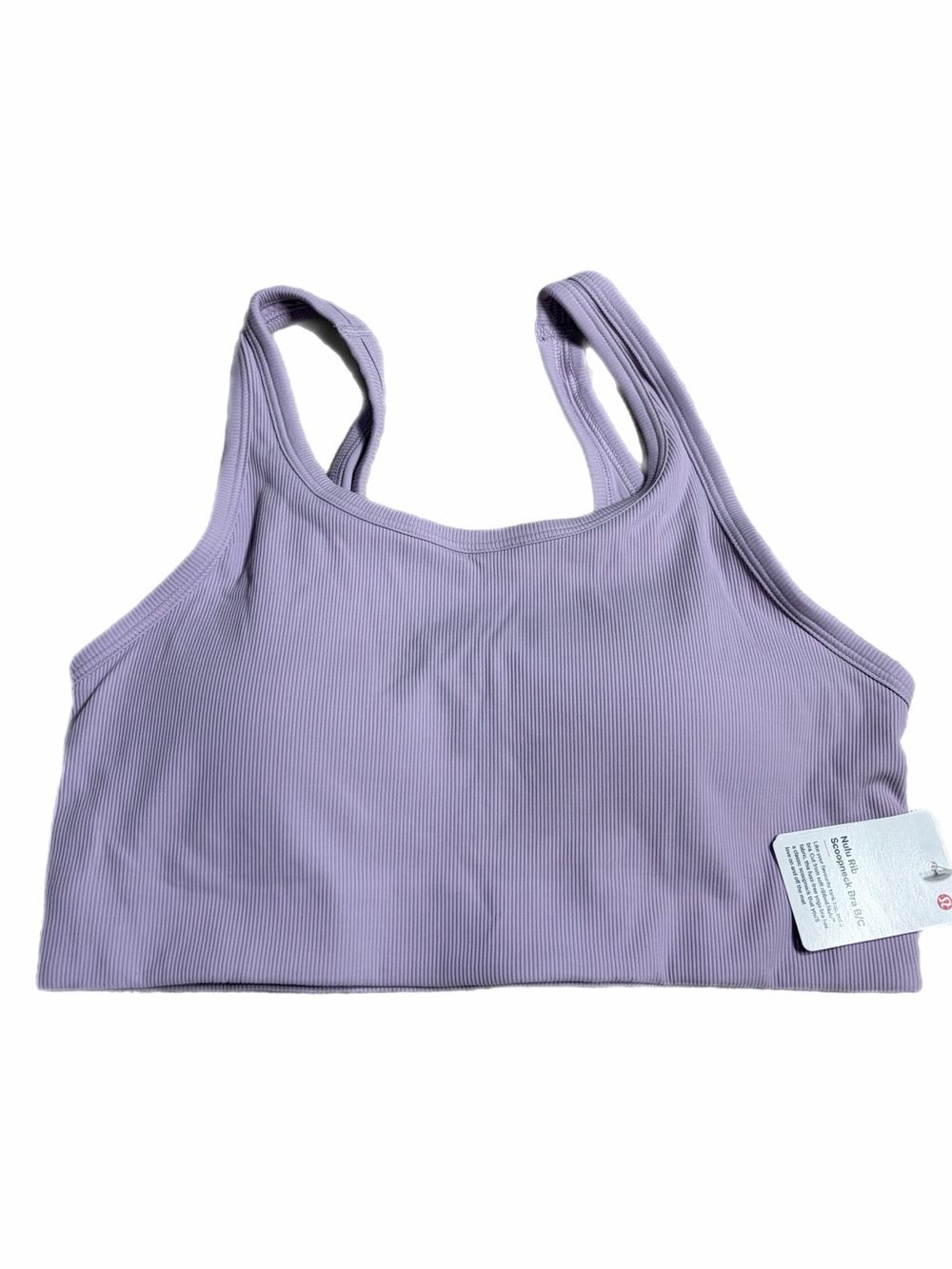 NWT Lululemon Nulu Ribbed Scoop-Neck Bra *Light Support (Lilac Play) Size S